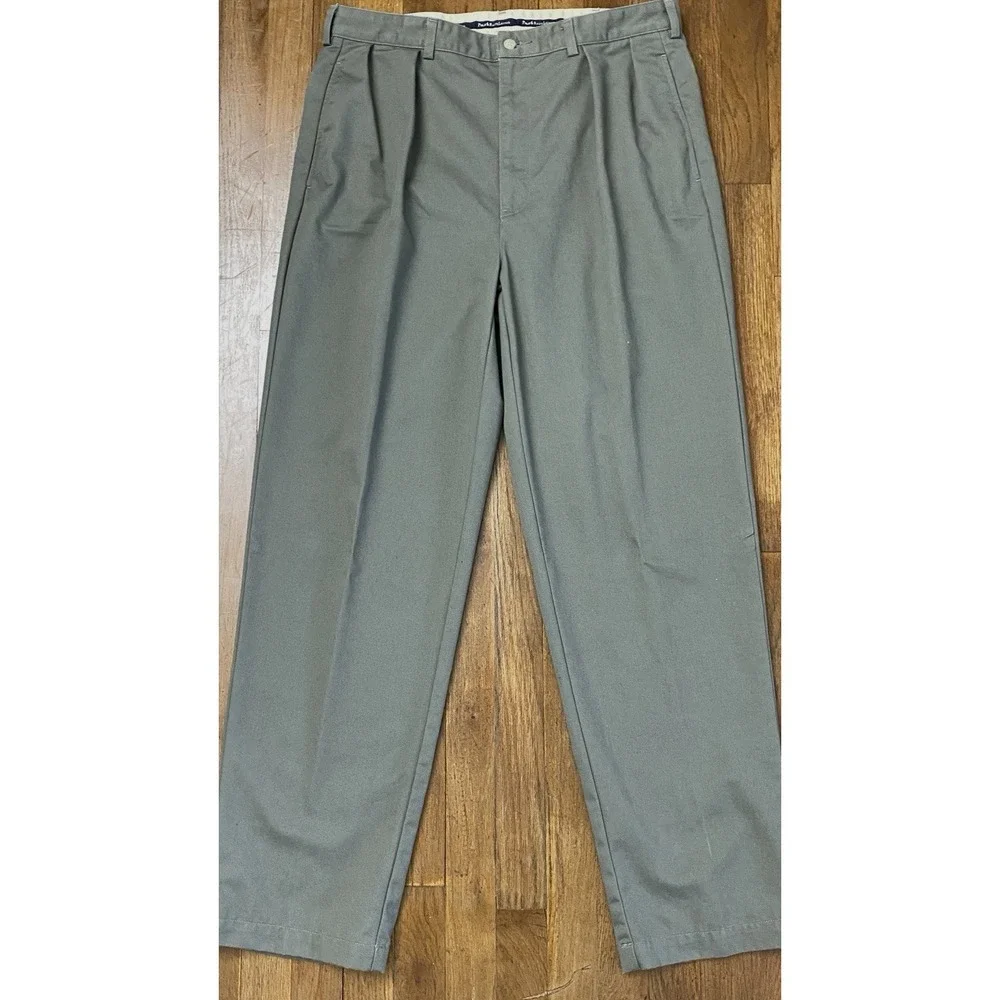 Polo Ralph Lauren Double Pleated Chino Pants 34x31.5 Olive Green High Rise